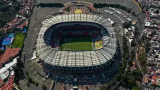 Vista aérea del Estadio Azteca