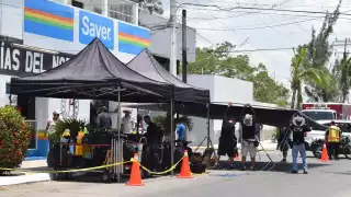 Desde horas de la madrugada se instalaron estructuras para las grabaciones de una serie en Progreso