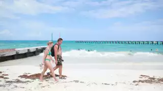 Muchos llegan al Caribe Mexicano huyendo del frío