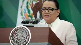 Rosa Icela Rodríguez en conferencia de prensa
