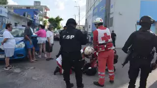 La mujer fue trasladada a un hospital de Progreso, ya que presentó heridas en el cuerpo