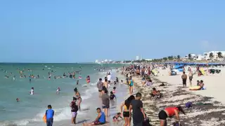 Las playas lucieron llenas