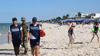 Guardia Nacional y SSP blinda a Progreso por la llegada masiva de turistas en Verano