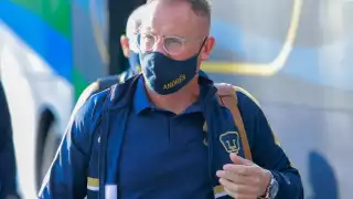 Andrés Lillini durante un partido de Pumas