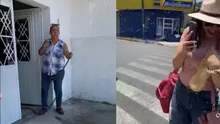 La turista originaria de Chiapas indicó que la mujer les dijo de forma grosera que se fueran del lugar, y al ver que no se retiraban, sacó una manguera y mojo a algunas de ellas