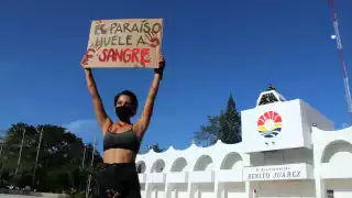 Grupos feministas se han manifestado en Cancún debido al aumento de feminicidios en la ciudad y en Quintana Roo
