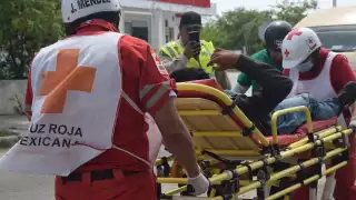El motociclista fue trasladado a un hospital de Progreso