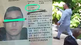 El fallecido (izq.), fue identificado como miembro de una céluda delictiva internacional; su asesino (der.), sigue prófugo