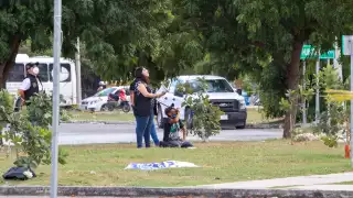 Por varias horas se intentó convencer a la mujer que se bajara de la torre de alta tensión