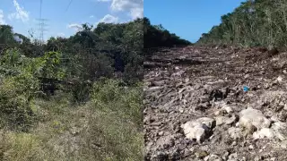 Con el cambio del trazo del Tramo 5 Sur en Playa del Carmen, se comenzó a desmontar la zona por donde pasarán las vías