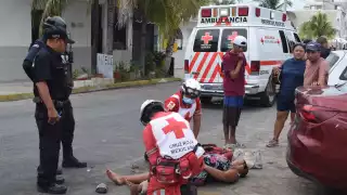 La mujer fue trasladada a un hospital debido a que se quejaba de dolor