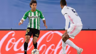 Diego Lainez, durante el encuentro