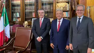 AMLO no dio detalles de los temas tratados durante su reunión con los presidentes de la CCE y del Consejo Mexicano de Negocios este lunes