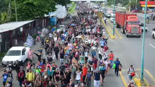 La CNDH espera que una nueva caravana salga de Tapachula. Foto: Cuartoscuro