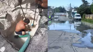 Obras de reparación de CAPA causan encharcamientos en Cozumel