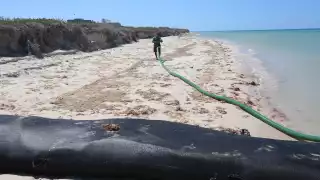 Los geotubos lejos de ayudar, agravaban el problema