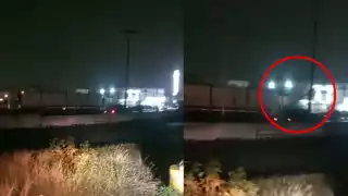 Uno de los videos mostró el momento en que un tráiler, robado por delincuentes, tira una de las cámaras del C5 en Reynosa, Tamaulipas