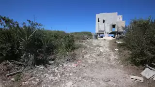 Zonas de erosión y depositación por el puerto de abrigo en Sisal, Yucatán.