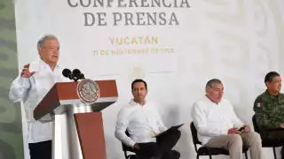 El presidente Andrés Manuel López Obrador ofreció La Mañanera de este viernes desde la ciudad de Mérida