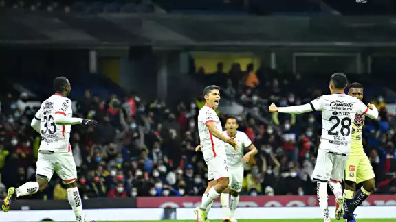 Diego Barbosa celebra el primer gol del partido. Foto: @AtlasFC Diego Barbosa celebra el primer gol del partido. Foto: @AtlasFC