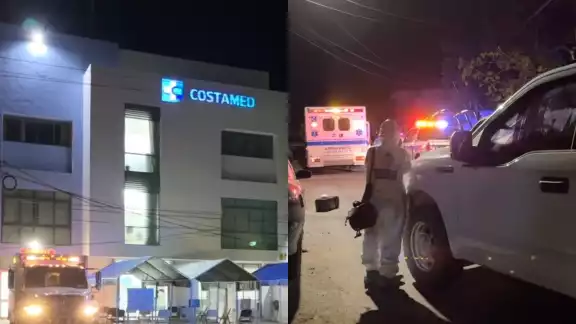 El hombre baleado en Tulum fue llevado de emergencia al Hospital Costamed en la ciudad, para su atención médica inmediata