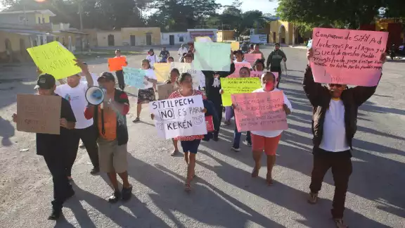 Los inconformes exigen que Sitilpech sea declarado un pueblo libre de granjas porcícolas por el bien de los habitantes de la zona