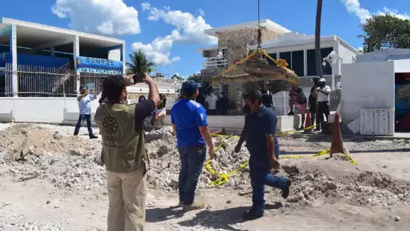 Fue en marzo del 2022 cuando el artefacto fue hallado mientras se realizaban las obras del Malecón Tradicional Fue en marzo del 2022 cuando el artefacto fue hallado mientras se realizaban las obras del Malecón Tradicional