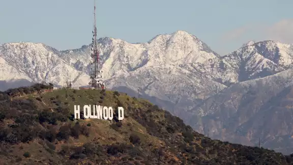 Las letras de Hollywood y la hermosa vista. Foto: Especial