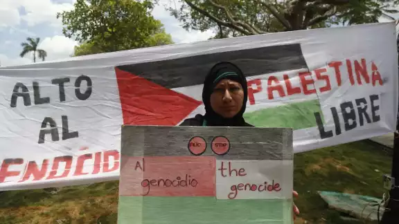 Personas pidieron un alto a la guerra en Palestina Personas pidieron un alto a la guerra en Palestina