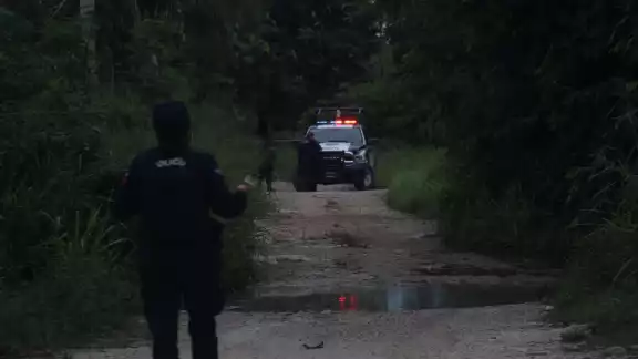 Al lugar acudieron los elementos de la Policía Quintana Roo quienes acordonaron el área Al lugar acudieron los elementos de la Policía Quintana Roo quienes acordonaron el área