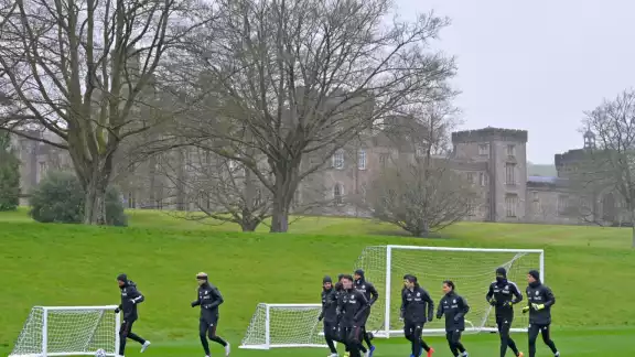 El equipo mexicano durante el entrenamiento