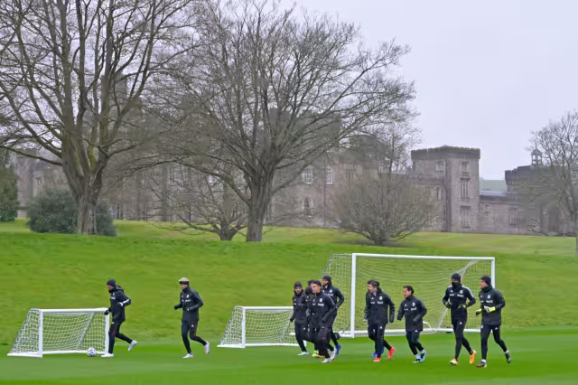 El equipo mexicano durante el entrenamiento