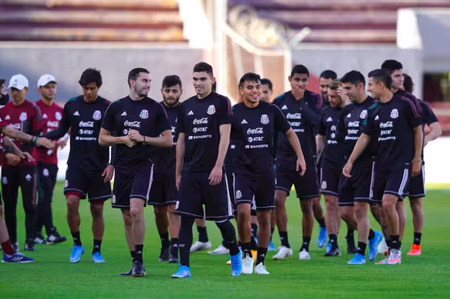 Selección mexicana antes del partido