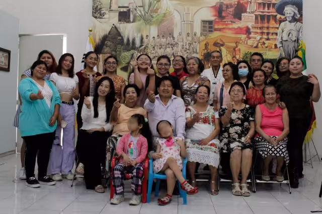 Tras la explicación, se realizó la reverencia, esto se acostumbra hacer en los hogares surcoreanos