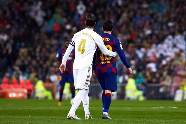 Sergio Ramos y Lio Messi