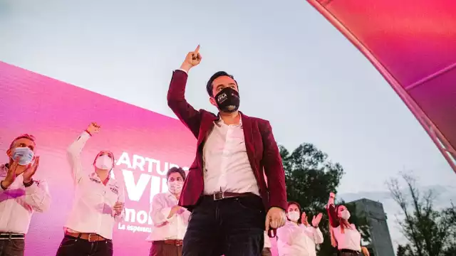 El candidato de Morena busca la presidencia municipal de Aguascalientes, Arturo Ávila Anaya