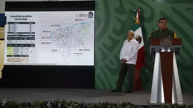 El General Luis Cresencio Sandoval, titular de la Sedena, indicó que en Mérida, Yucatán, hay 453 policías