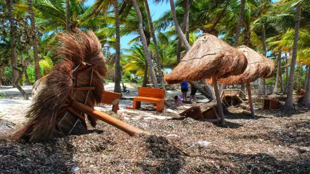 Protección Civil de Quintana Roo indicó que se desconoce el monto aproximado del costo de reparación y limpieza por Grace