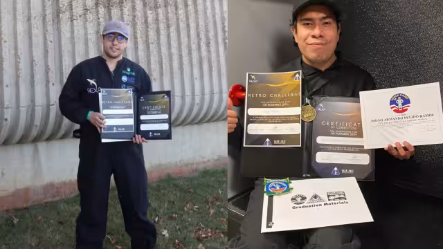 Alejandro Romano (izq.) y Diego Pulido (der.) son los alumnos de Cancún premiados por la NASA