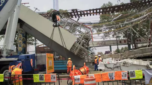 Remoción de escombros en la Línea 12