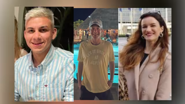 Francisco Talavera (Izqr.) desapareció en Cancún, mientras que Derek Lurie y Mirela Stefanía Stanciu se extraviaron en Tulum