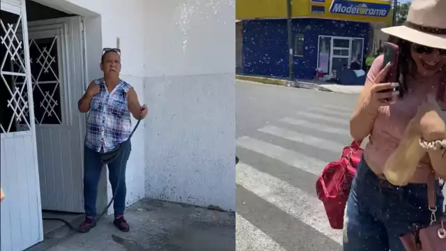 La turista originaria de Chiapas indicó que la mujer les dijo de forma grosera que se fueran del lugar, y al ver que no se retiraban, sacó una manguera y mojo a algunas de ellas