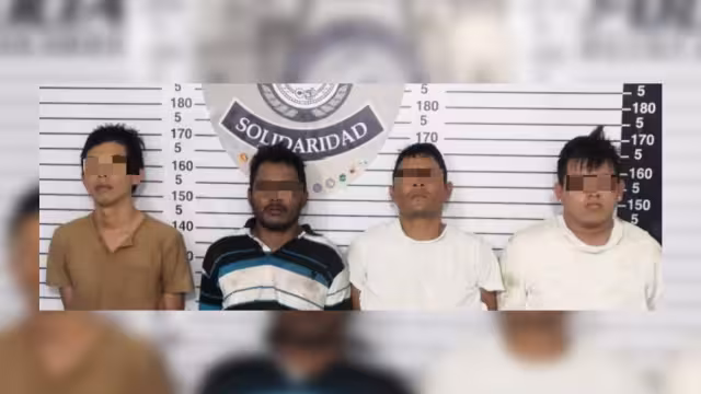 Los cuatro detenidos fueron llevados a las instalaciones de la Fiscalía General de Quintana Roo, sede Playa del Carmen