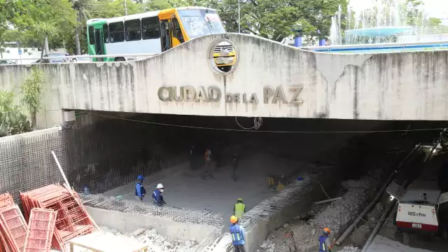 La obra de reparación del Paso Deprimido está a cargo de la empresa Sacbé Construcciones