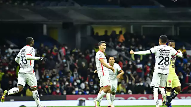 Diego Barbosa celebra el primer gol del partido. Foto: @AtlasFC