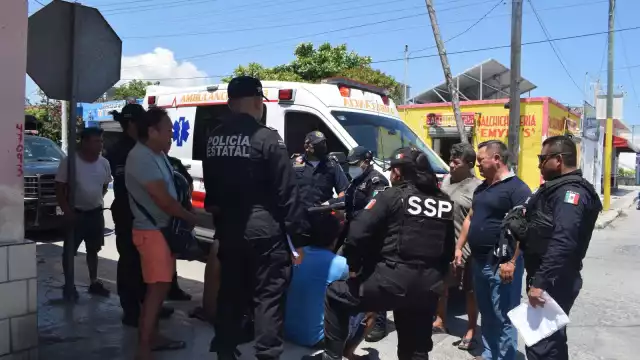 Uno de los que viajaba en la motocicleta presentó una herida en el tobillo