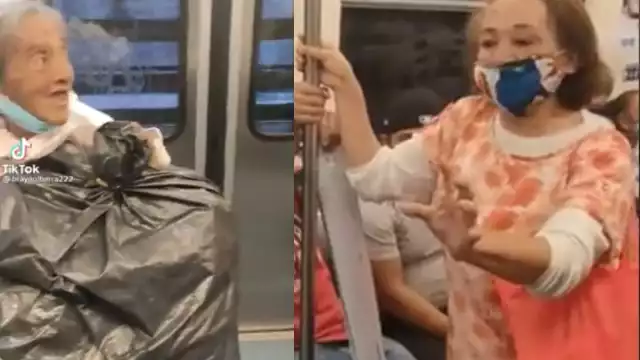 El video se viralizó rápidamente debido a que la señora no dejaba en paz a la abuelita en el Metro de la CDMX
