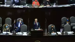 Porfirio Muñoz Ledo habla ante los diputados