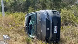 Así terminó el vehículo luego del accidente