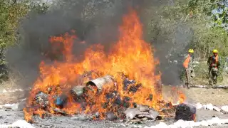 Marihuana, metanfetaminas, cocaína y otros narcóticos fueron incinerados en Yucatán